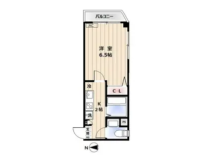 クレール東高円寺(1K/2階)の間取り写真