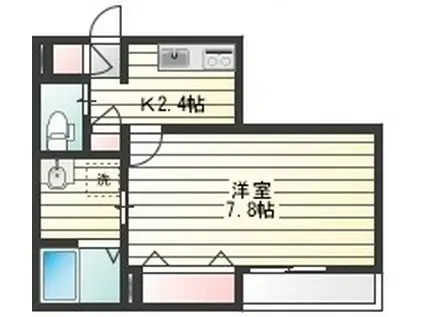 グレーシア(1K/3階)の間取り写真