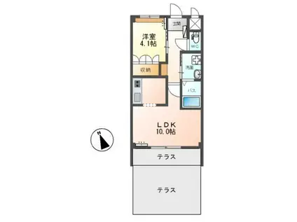 LA・LUCE(1LDK/2階)の間取り写真