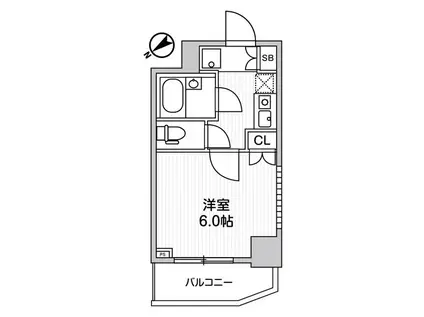 アパートメンツ練馬北町(1K/4階)の間取り写真