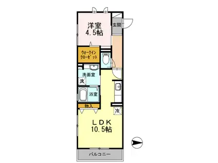 VIVACE川崎(1LDK/2階)の間取り写真