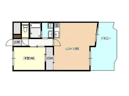 ハイムマツモト(1LDK/2階)の間取り写真