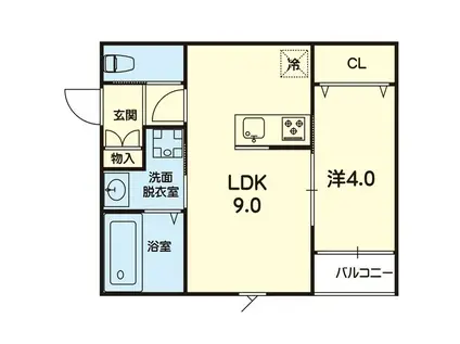 ステラ大津駅前(1LDK/1階)の間取り写真