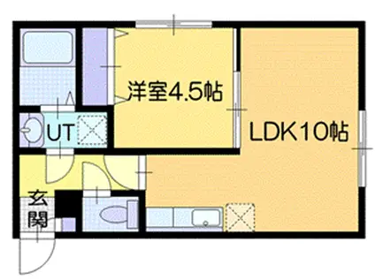 エルム南ヶ丘(1LDK/2階)の間取り写真