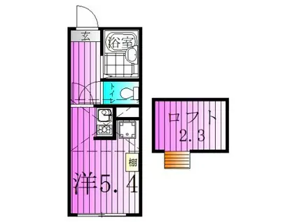 ノーザンロード北千住2(ワンルーム/3階)の間取り写真