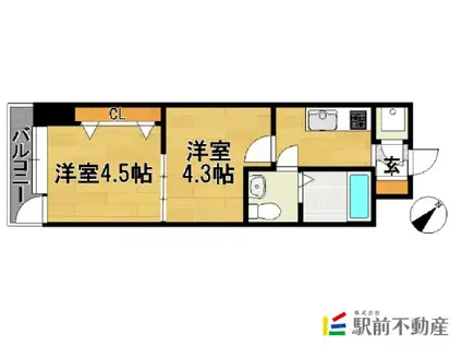 プロジェクト2100 日赤通 NO.51(2K/5階)の間取り写真