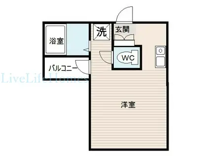 グランドハイツ(1K/6階)の間取り写真