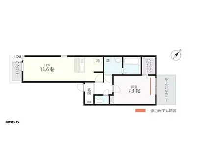 クワイエットクラブハウストゥギャザー横浜元町301(1LDK/3階)の間取り写真