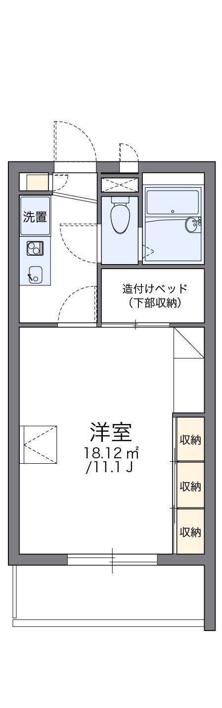 レオパレスSS(1K/2階)の間取り写真