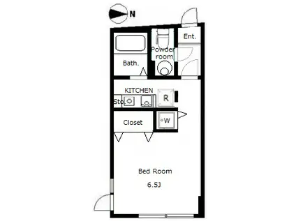 アーク神楽坂(1K/4階)の間取り写真