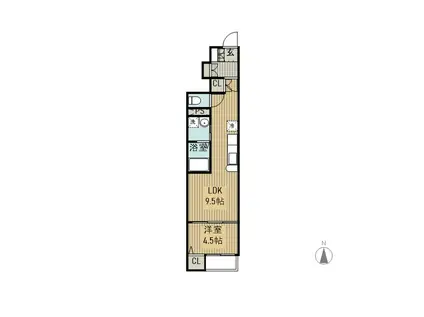 フェリーズ南仙台(1LDK/1階)の間取り写真