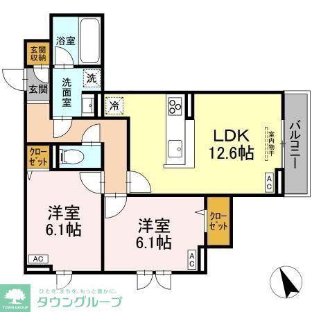 AUSPICIOUS HOUSE(2LDK/3階)の間取り写真