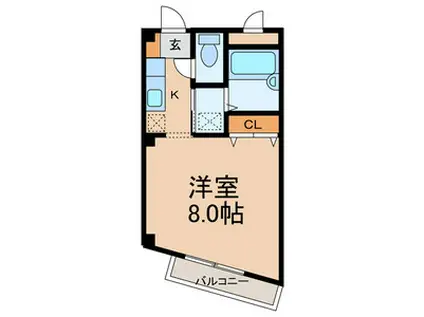 エムケーパル(1K/3階)の間取り写真