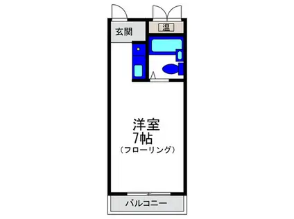 ユニバーサルコート柴原(ワンルーム/2階)の間取り写真