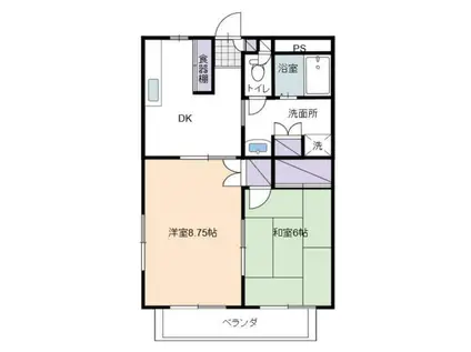 MBエクセレントIII(2DK/1階)の間取り写真