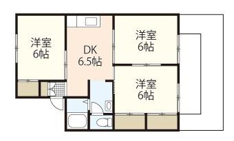 BRIGHT HIGHT(3DK/1階)の間取り写真