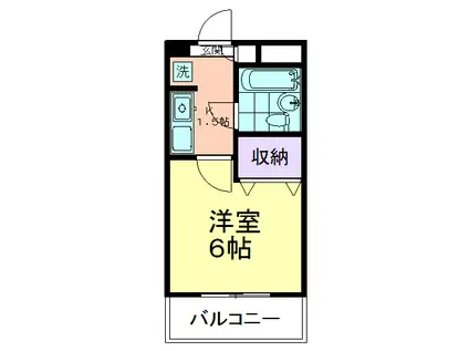 KNマンション(1K/5階)の間取り写真
