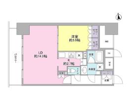 スタイリオ品川中延(1LDK/10階)の間取り写真