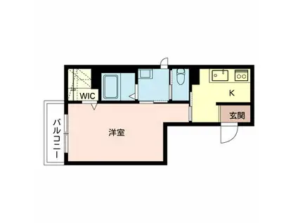 カサグランデ(1K/1階)の間取り写真