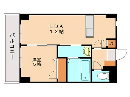 ハイツ イチエ(1DK/2階)の間取り写真