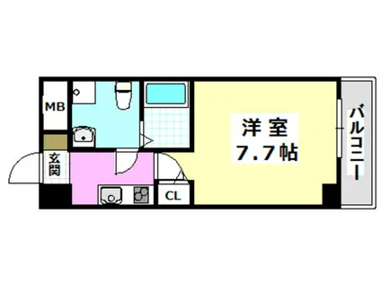 SERENITE千里丘(1K/11階)の間取り写真