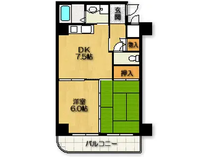 セラヴィ千種(2DK/2階)の間取り写真