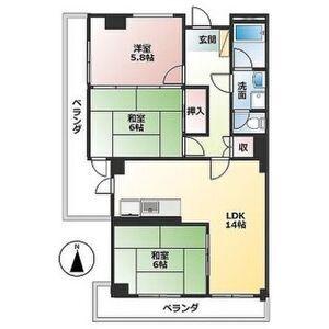 中央タワーズ RIHO大垣(3LDK/8階)の間取り写真