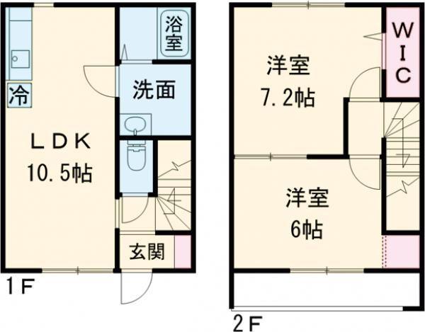 フェニックス正(2LDK/1階)の間取り写真
