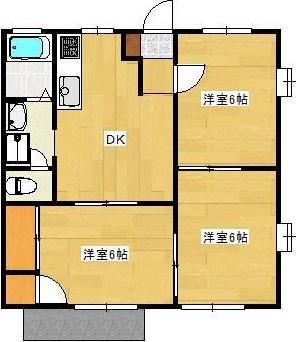 フォーブル村松III(3DK/1階)の間取り写真