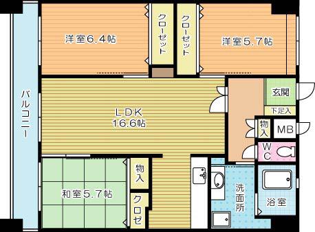 CYGNUS(3LDK/13階)の間取り写真