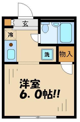 KSビル(1K/1階)の間取り写真