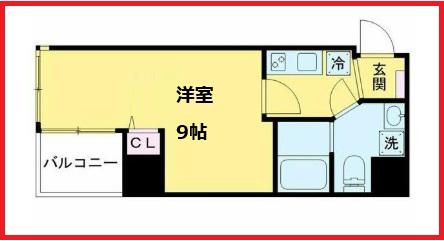 スカイツリービュー錦糸町(1K/4階)の間取り写真