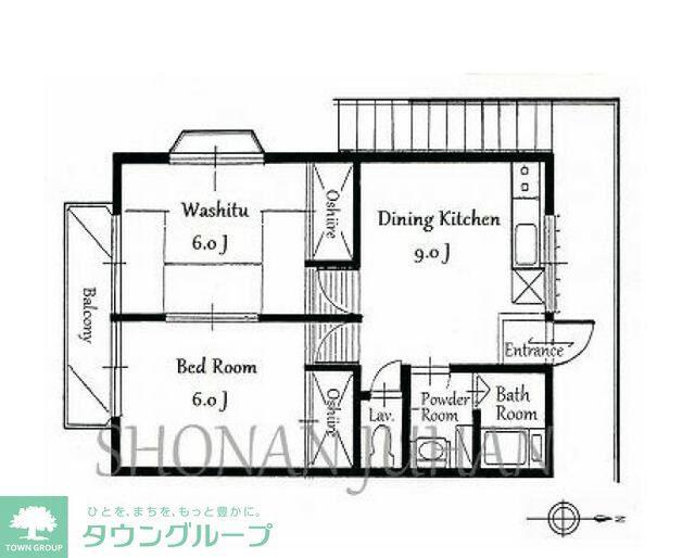 第2高橋ハイツ(2DK/2階)の間取り写真