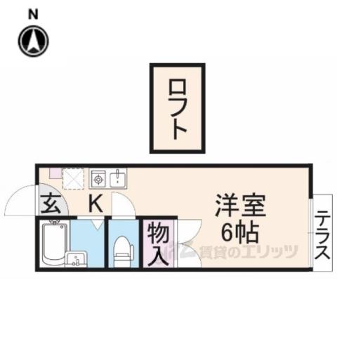 JUNⅠ(1K/1階)の間取り写真