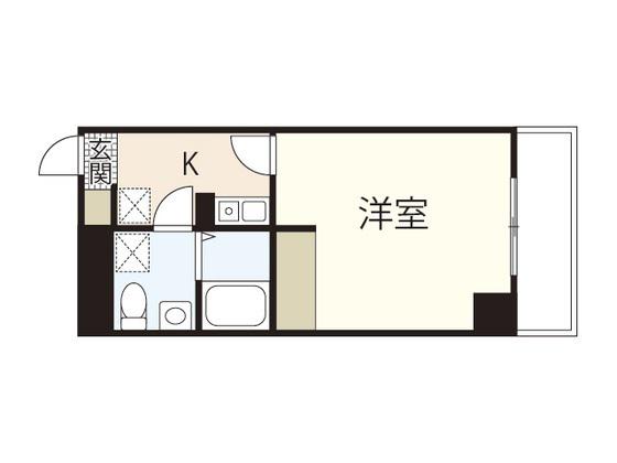 LA SHANTI 本川 (1K/7階)の間取り写真
