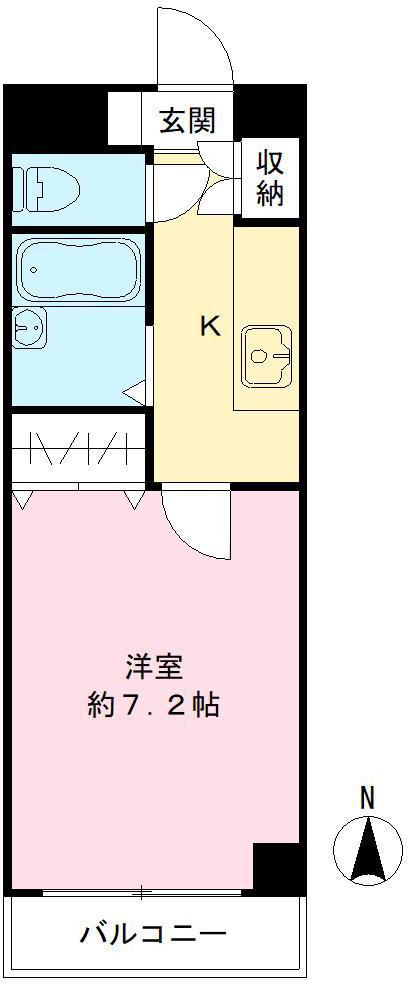 エクラ・ド・アージュ(1K/2階)の間取り写真