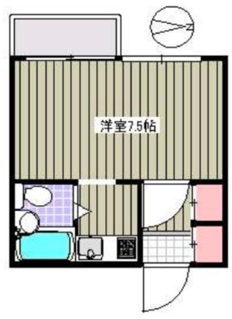 大給坂マンション(1K/3階)の間取り写真