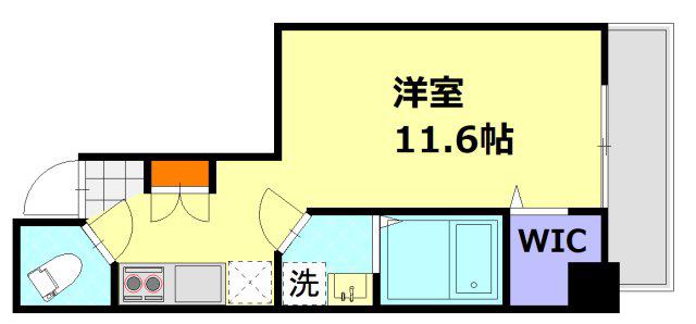 LE CIEL庚午北(ワンルーム/6階)の間取り写真