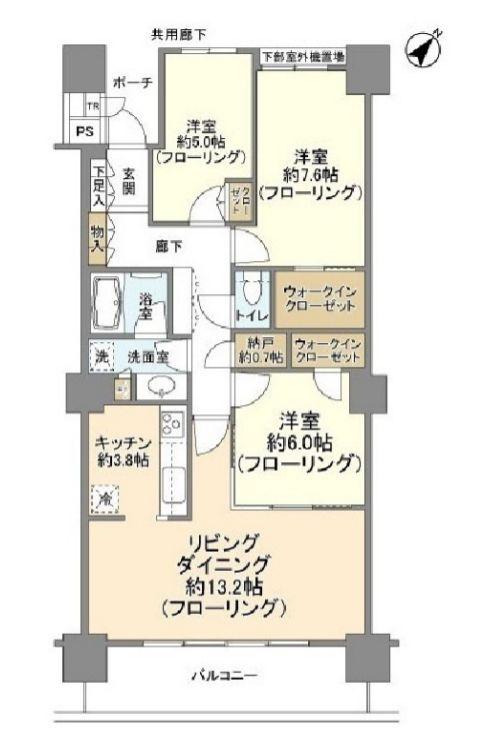 シティタワー品川(3LDK/13階)の間取り写真