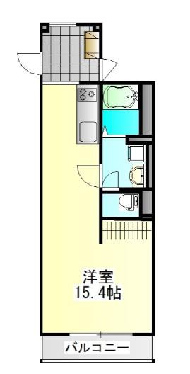 ピュアハイツ(ワンルーム/2階)の間取り写真