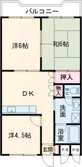 センチュリーアスカI(3DK/5階)の間取り写真