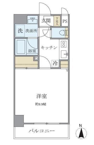 イズム中野坂上(1K/2階)の間取り写真