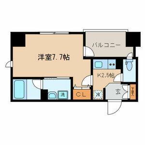 ALVINESS KEI(1K/7階)の間取り写真