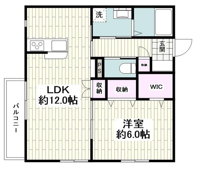 メゾンヴェール二俣川(1LDK/2階)の間取り写真