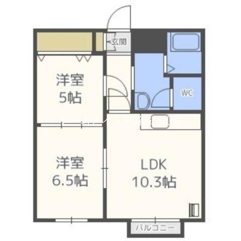 ピュア105(2LDK/4階)の間取り写真