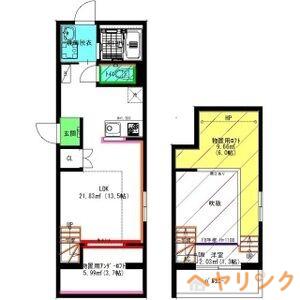 RADIANCE須ヶ口ステーション(ワンルーム/1階)の間取り写真