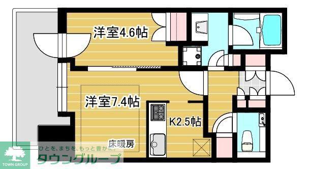 大崎ステーションレジデンス(1LDK/15階)の間取り写真