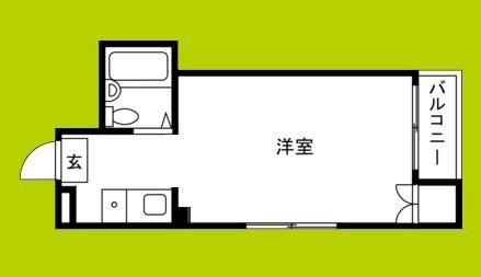 淡路ミニハイツ(1K/2階)の間取り写真