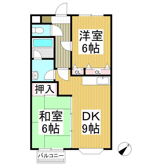エルカーサ21(2LDK/3階)の間取り写真