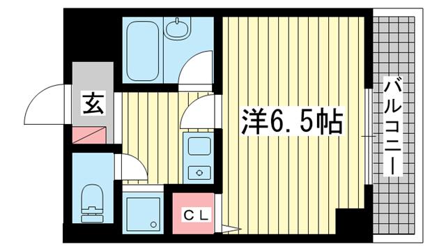 クロワートル二宮(1K/5階)の間取り写真